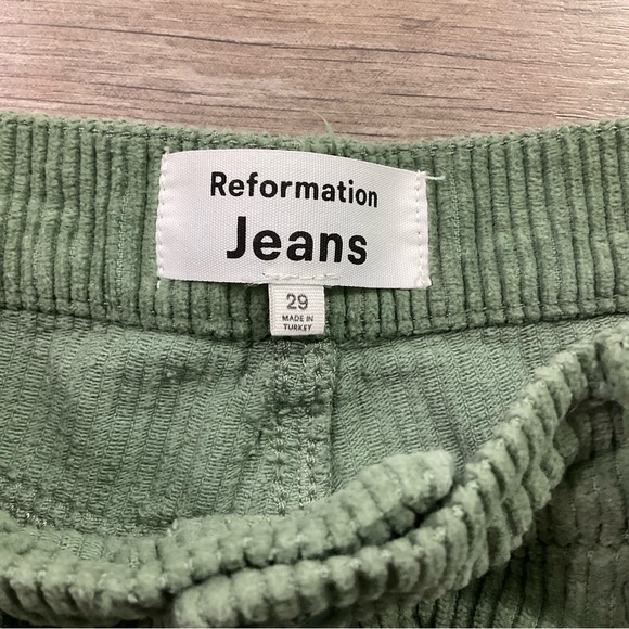 Reformation Jeans Cynthia Corduroy Buttonfly Jeans - Picture 3 of 6